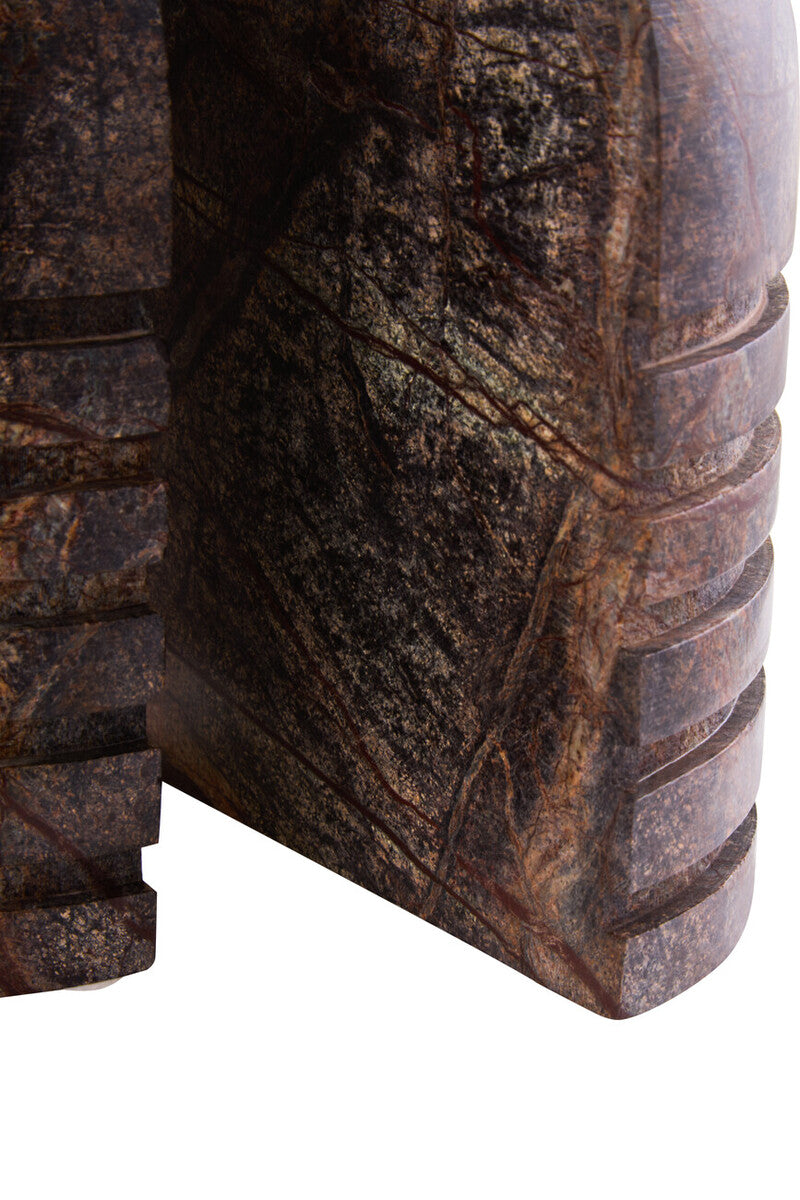 Santino Set of Two Chocolate Marble Bookends