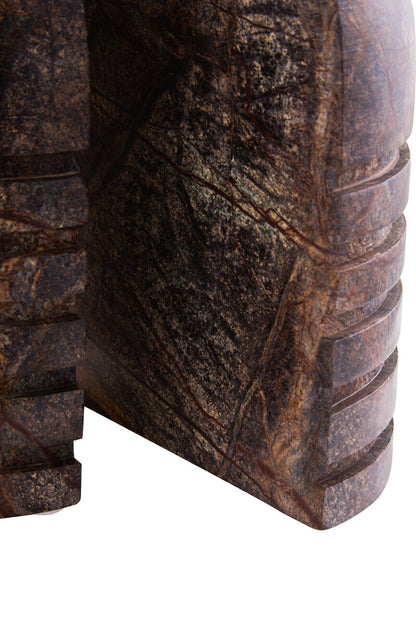 Santino Set of Two Chocolate Marble Bookends