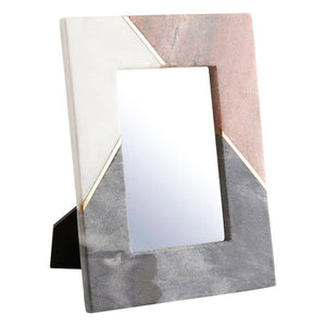 Kira Small Tri Colour Marble 4In X 6In Photo Frame