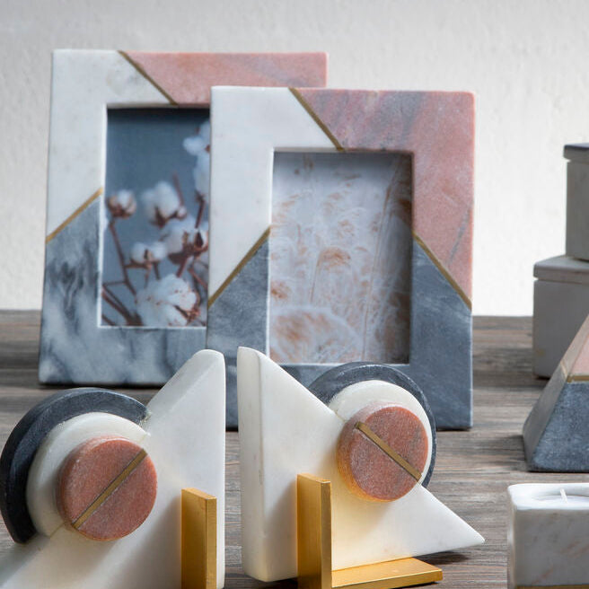 Kira Large Tri Colour Marble 5In X 7In Photo Frame