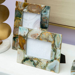 Large Green Agate 5In X 7In Photo Frame | Bowerbird