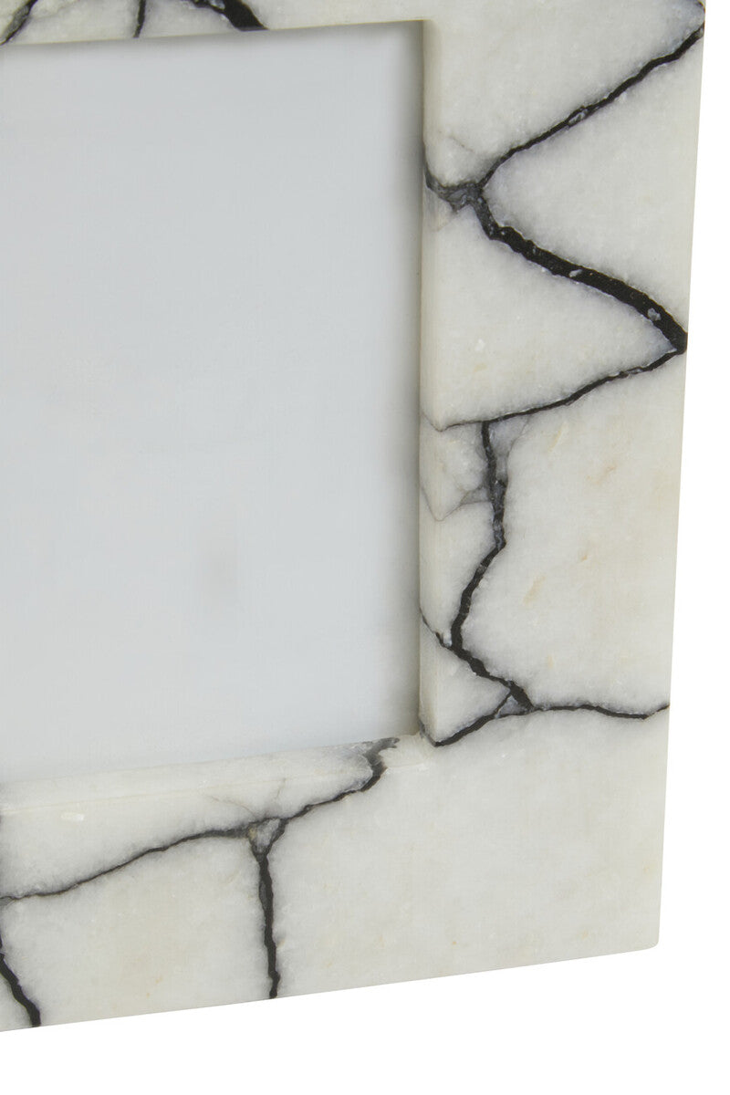 Marmara White and Black Marble 4In X 6In Small Photo Frame - Image 6