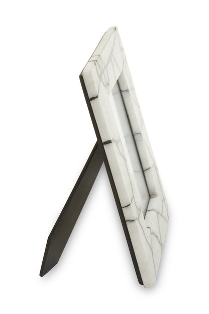 Marmara White and Black Marble 5In X 7In Large Photo Frame