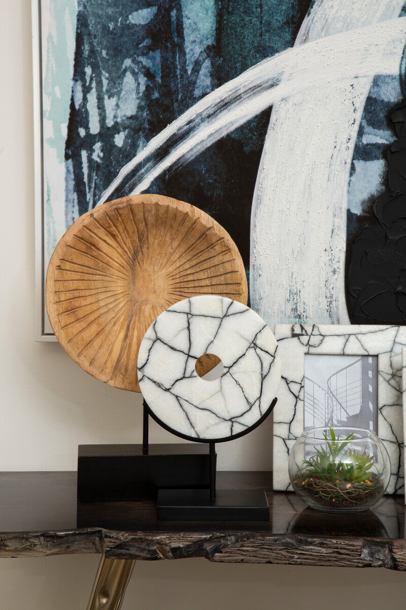 Marmara White and Black Marble 5In X 7In Large Photo Frame - Image 4