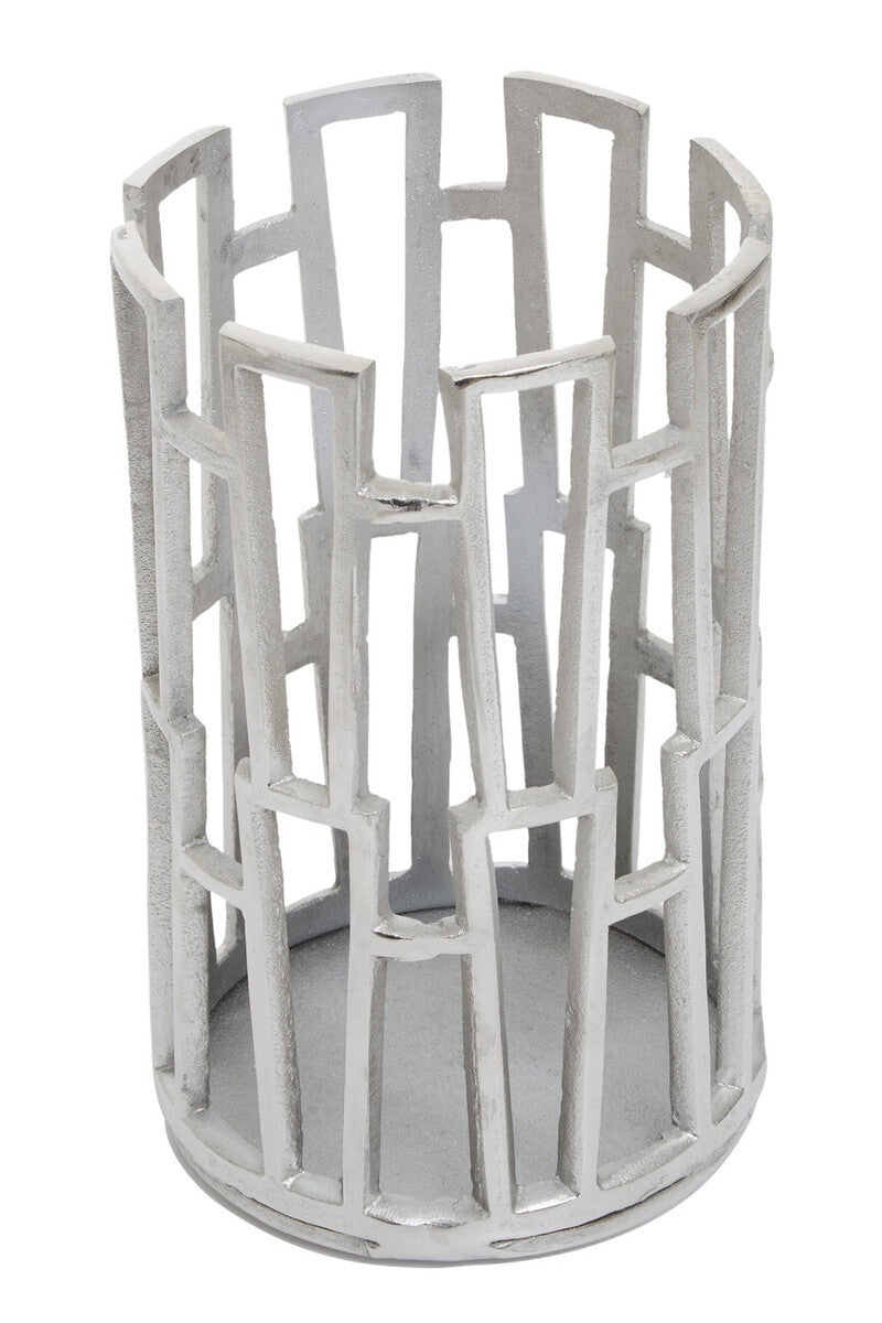 Delphi Small Silver Finish Candle Holder