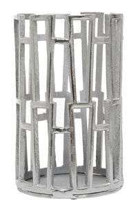 Delphi Small Silver Finish Candle Holder