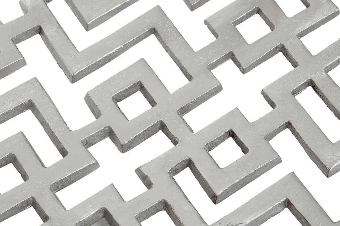 Delphi Large Plate in Silver Finish