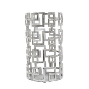 Small Candle Holder in Silver Finish | Delphi