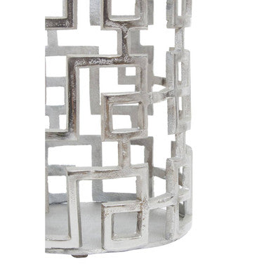 Delphi Small Candle Holder in Silver Finish