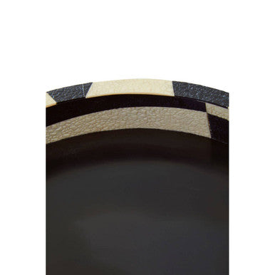 Ezra Black And White Round Tray