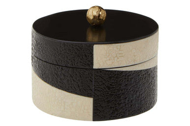 Ezra Small Black And White Trinket Box