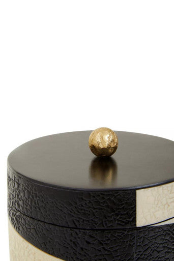 Ezra Small Black And White Trinket Box