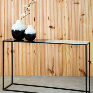 Ramus Black and White Ombre Finish Console Table