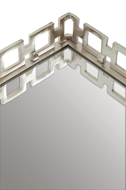 Rhoda Square Nickle Finish Mirror Tray