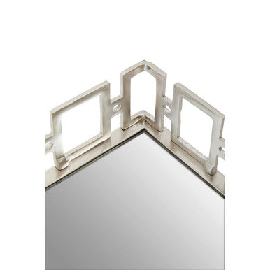 Rhoda Rectangle Nickel Finish Mirror Tray