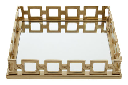 Rhoda Square Gold Mirror Tray