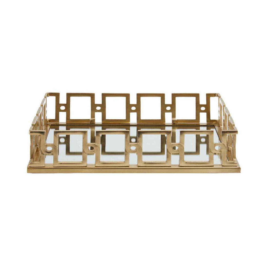 Rhoda Rectangle Gold Mirror Tray