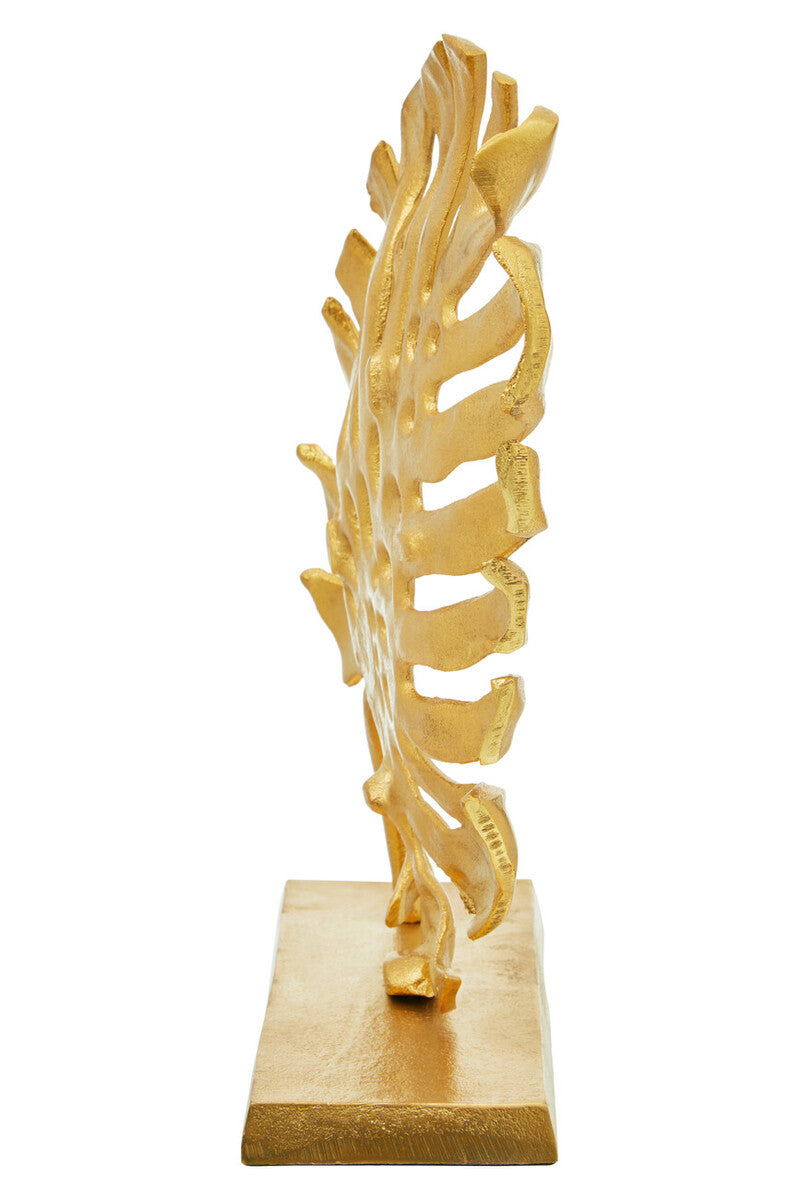Lena Prato Gold Finish Monstera Leaf Sculpture