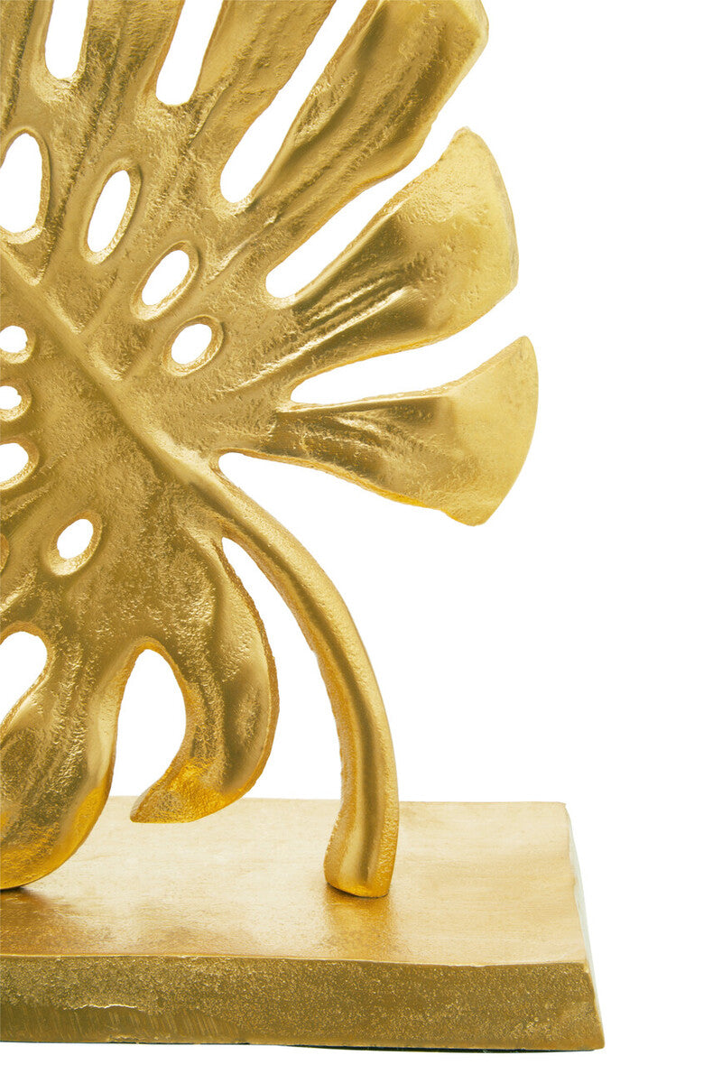 Lena Prato Gold Finish Monstera Leaf Sculpture - Image 5