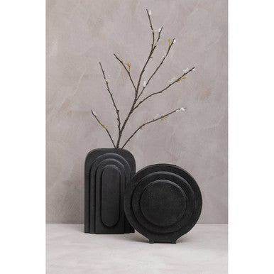 Hapax Round Matt Black Finish Vase