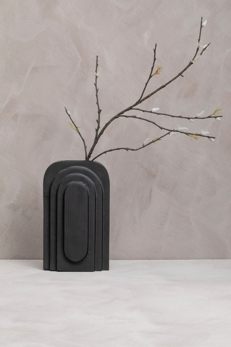 Hapax Tall Matt Black Finish Vase