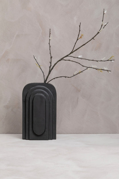 Hapax Tall Matt Black Finish Vase