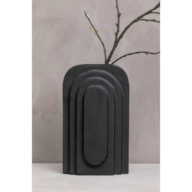 Hapax Tall Matt Black Finish Vase