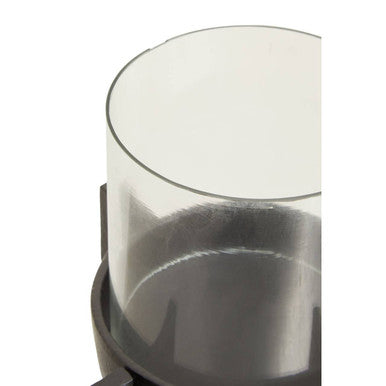 Hapax Small Matt Black Finish Candle Holder