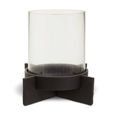 Hapax Large Matt Black Finish Candle Holder