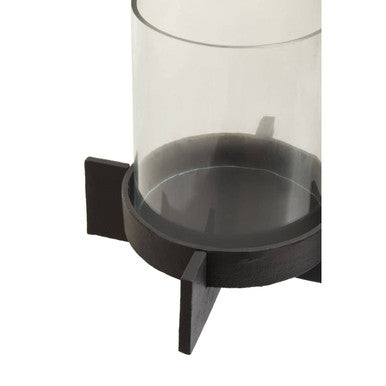 Hapax Large Matt Black Finish Candle Holder