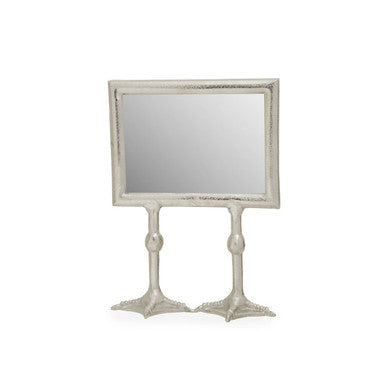 Decorative mirror with stand on a white background