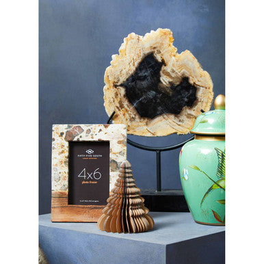 Olena Marble and Acacia 5In X 7In Large Photo Frame - Image 4