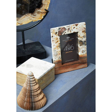 Olena Marble and Acacia 5In X 7In Large Photo Frame - Image 7