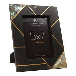 Oriana 5In X 7In Mother of Pearl and Gold Inlay Large Photo Frame