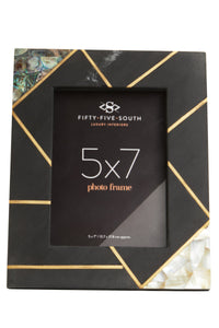 Oriana 5In X 7In Mother of Pearl and Gold Inlay Large Photo Frame