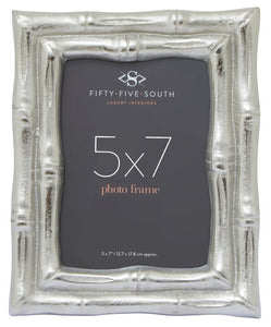 Hiba Silver Finish Bamboo Effect 5In x 7In Photo Frame