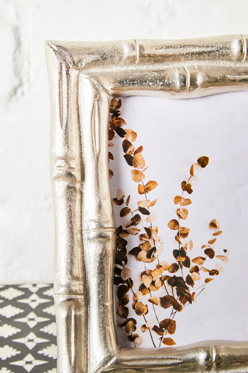 Hiba Silver Finish Bamboo Effect 5In x 7In Photo Frame