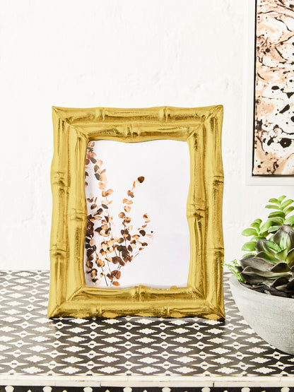 Hiba Gold Finish Bamboo Effect Photo Frame 5x7in