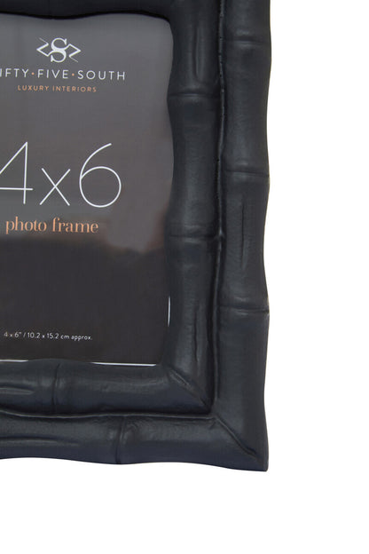 Hiba 4 x 6 Black Finish Bamboo Effect Photo Frame