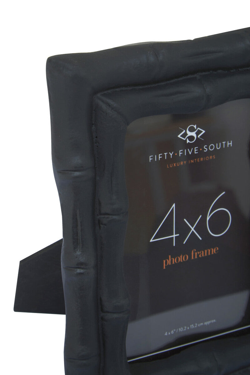 Hiba 4 X 6 Black Finish Bamboo Effect Photo Frame