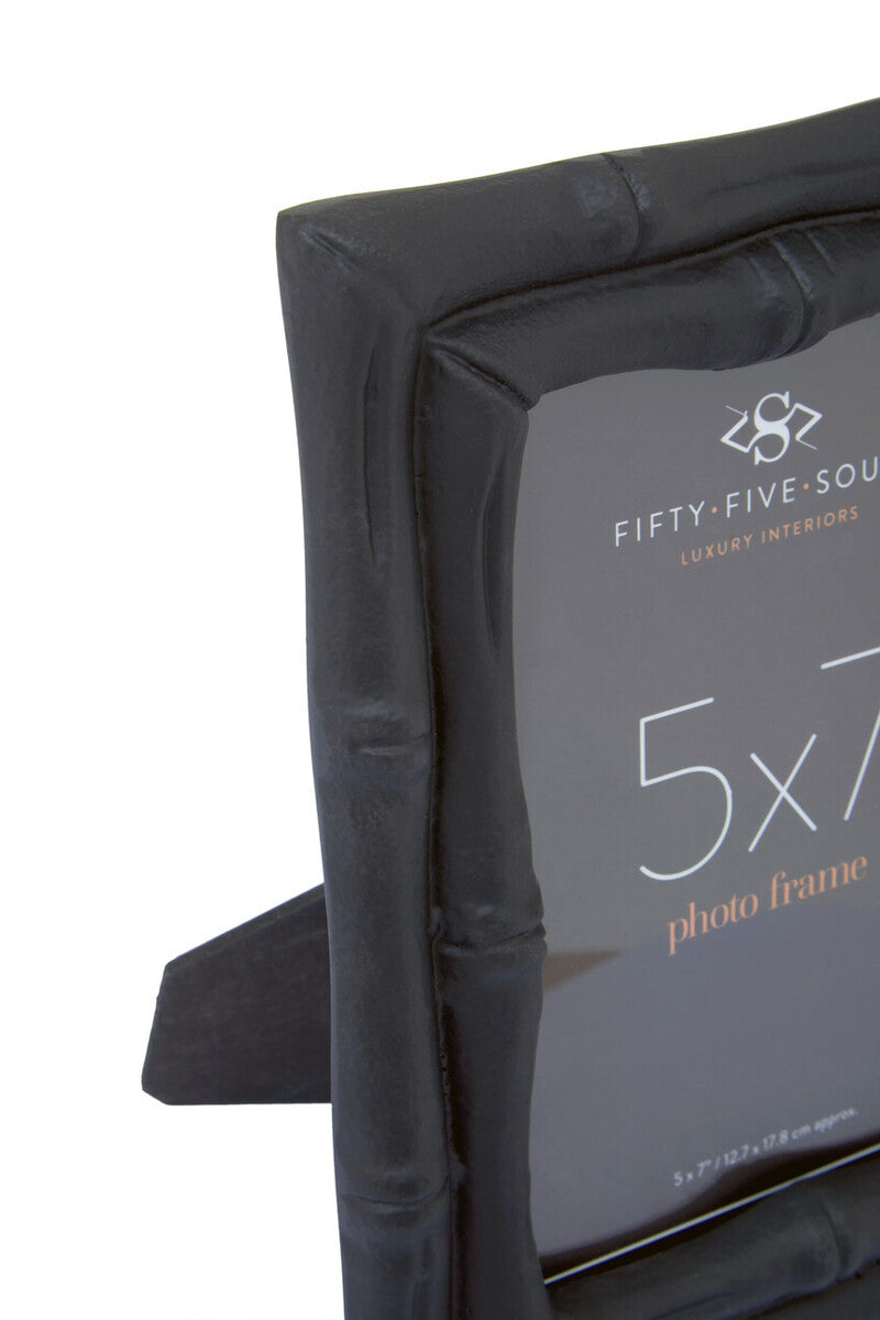 Hiba 5 X 7 Black Finish Bamboo Effect Photo Frame