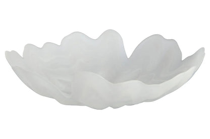 Galene Fluted White Glass Plate