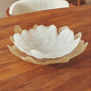 Fluted White Glass Plate | Galene