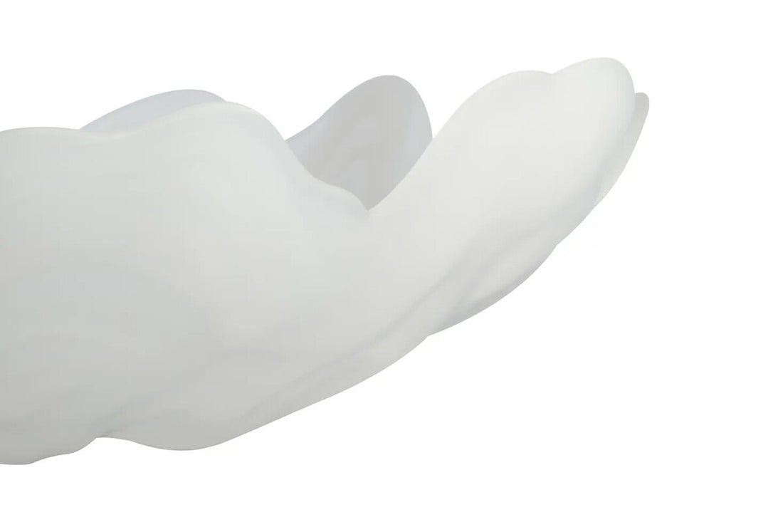 Galene Fluted White Glass Plate
