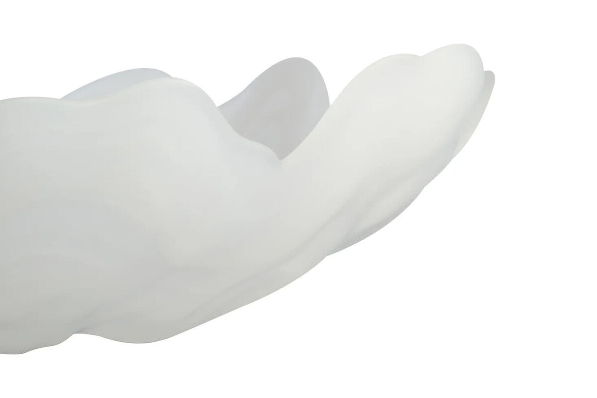 Galene Fluted White Glass Plate