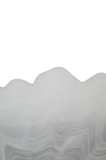 Galene Fluted White Glass Plate