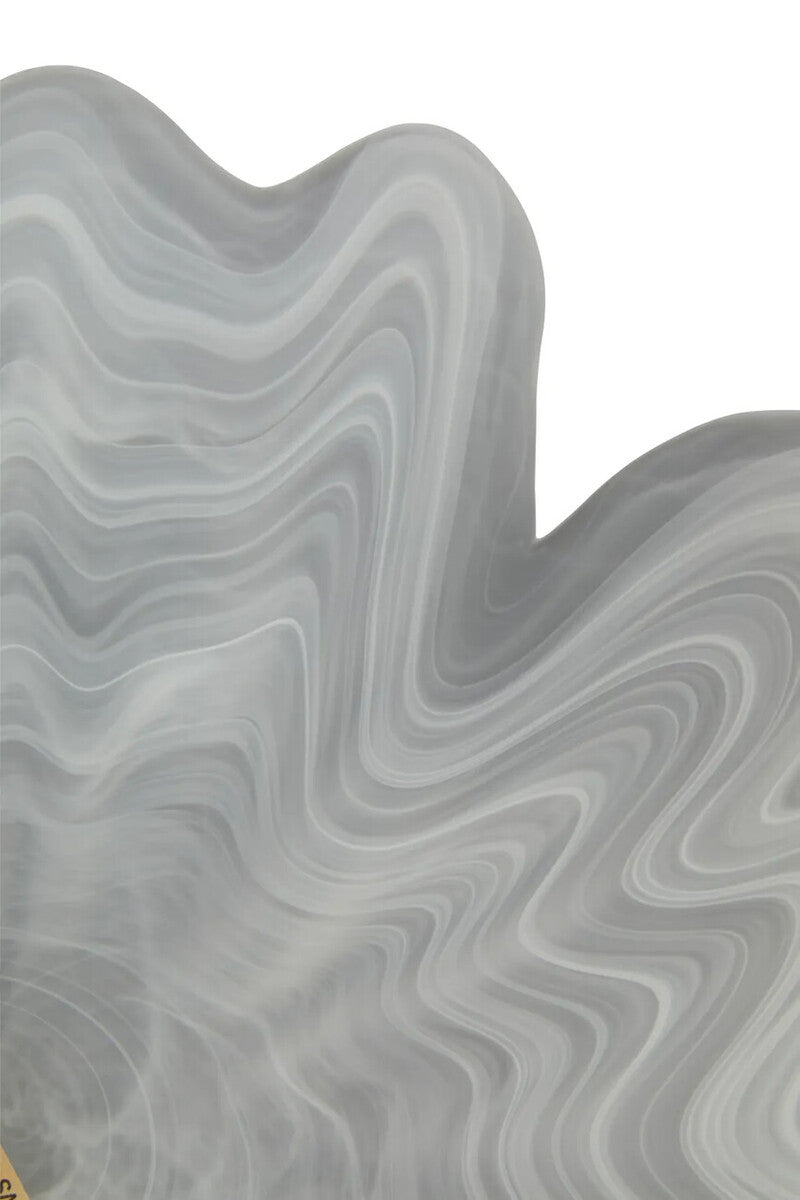 Galene Fluted White Glass Plate