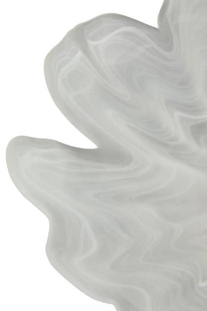 Galene Fluted White Glass Pedestal Bowl