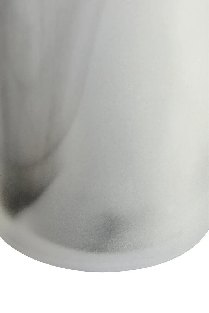 Galene Fluted White Glass Vase