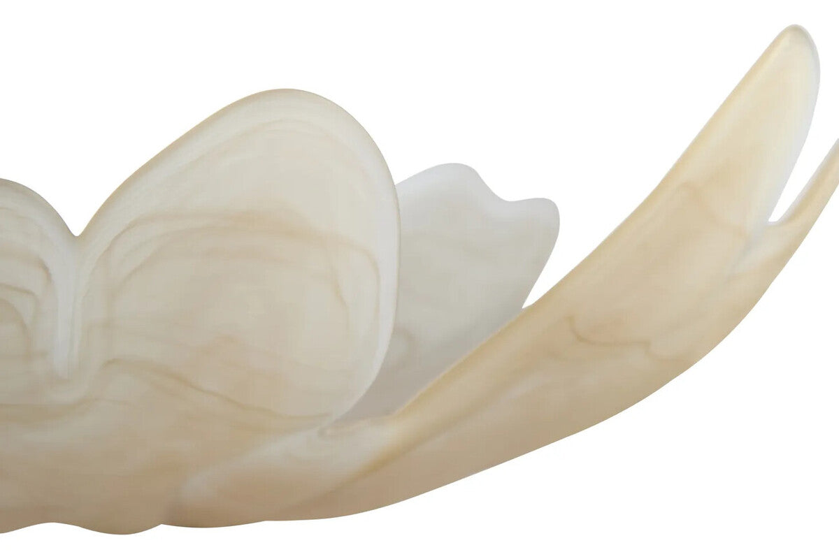 Galene Fluted Natural Glass Plate